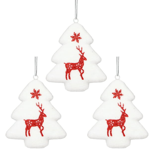 Sunset Vista Designs Distressed White Snowflake Reindeer 23 x 10 Wood Decorative Christmas Figurine 